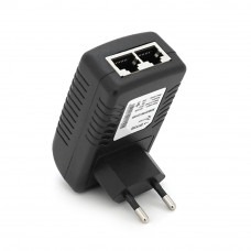 POE інжектор RITAR RT-PIN-12/12EU, 12V 1A (12Вт) з портами Ethernet 10/100Мбіт/с, EU PLUG
