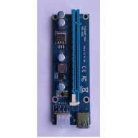 Плата PCE164P-N03 (VER006C) Riser PCI-EX, x1=>x16, USB 3.0, DC12V(PCI-E/6pin), конденсатори 270, VER006C,Пакет