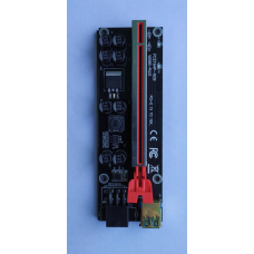 Плата PCE164P-N09 (V009S-Plus) Riser PCI-EX, x1=>x16, USB 3.0, DC12V(PCI-E/6pin), конденсатори 270, VER009S,Пакет