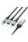 Кабель HOCO X102 USB-1 3 in 1 Micro/Iphone/Type-C, 2A, довжина 1м, Black, Box