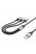 Кабель HOCO X102 USB-1 3 in 1 Micro/Iphone/Type-C, 2A, довжина 1м, Black, Box