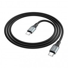 Кабель Hoco X86 silicone, C-Type C, 60W, Black, довжина 1м, BOX