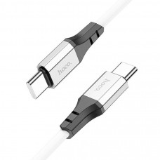 Кабель Hoco X86 silicone, C-Type C, 60W, White, довжина 1м, BOX