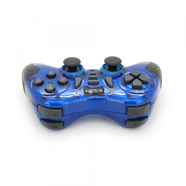 Геймпад бездротовий 7 в 1 для PC/PS1/PS2/PS3/PC360/TV/TV BOX/Android/Win10, живлення від 2*ААА(немає в помплекті), Blue, Blister