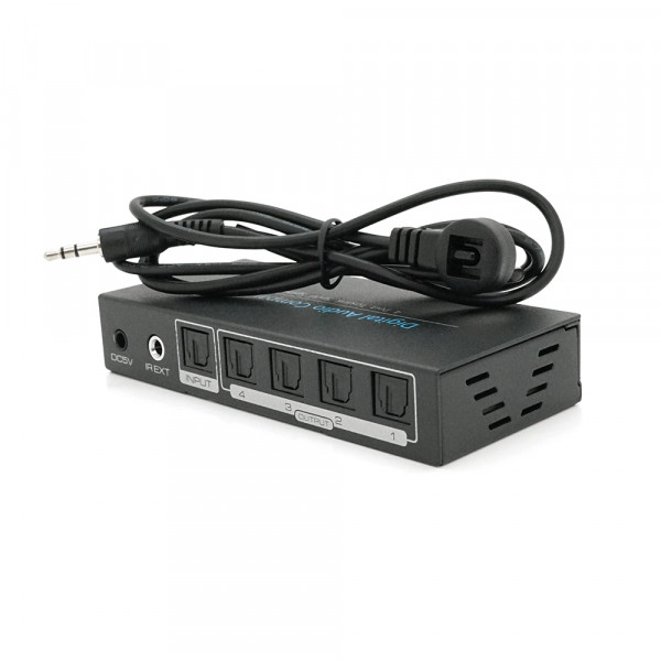 Цифровий оптичний роздільник звуку SPDIF / Toslink 1x4