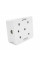 Розетка RITAR UTP 8P8C RJ45 1 порт Cat-6, накладна біла Q300