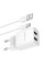 Набір BOROFONE BA53A СЗУ 2xUSB+ кабель Type-C, 2.1A, 1м, White, Blister-box