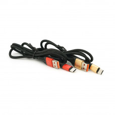Кабель WUW X140, Type-C-USB, 2.4A, Black, довжина 1м, 2шт в упаковці, ціна за упаковку, BOX