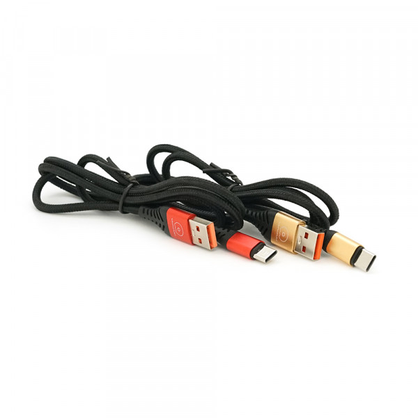 Кабель WUW X140, Type-C-USB, 2.4A, Black, довжина 1м, 2шт в упаковці, ціна за упаковку, BOX