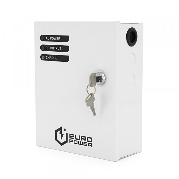 ДБЖ 12V/3A EuroPower EP-UPS-1203(M), під акб GEL/AGM - 12V/7A, струм заряду - 13,8V/0.65A, метал, 205х165х75 mm