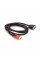 Кабель HDMI (тато)-VGA (тато) 1,5 м, 1 ферит, обплетення, круглий Black/RED, Пакет (працює тільки з конвертором), Q150