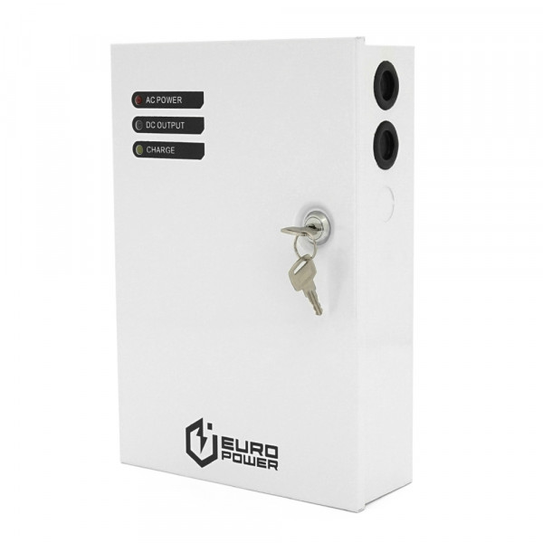 ДБЖ 12V/10A EuroPower EP-UPS-1210HCU(M), під акб LiFePO4/GEL/AGM -12V/17А, струм заряду - 13.8V/14,4V - 2А, метал, 295x195x90 mm