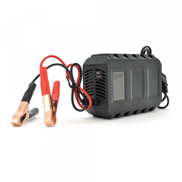 Автоматичний ЗП для акумулятора KMW 12V,100-260V,1.2 -20А,LCD,клеми (AGM/Gel/Lead)
