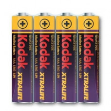 Батарейка лужна KODAK XTRALIFE LR03, ААА, 4шт в shrink, ціна за shrink