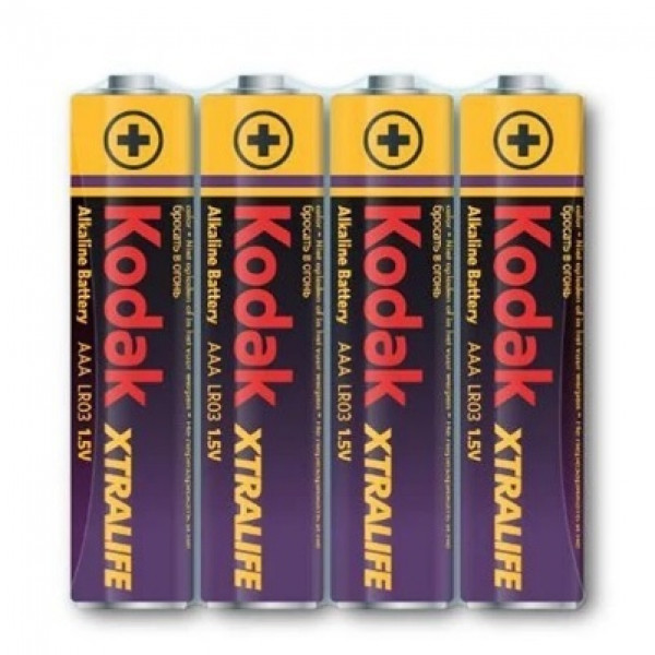 Батарейка лужна KODAK XTRALIFE LR03, ААА, 4шт в shrink, ціна за shrink
