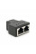 Розгалужувач RJ45 8P8C мама / 2 Х мама RJ45 для розгалуження кабелю, екранований, чорний, Q100