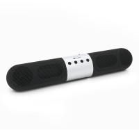 Колонка Kisonli LED-906 Bluetooth 5.0, 2х5W, 1800mAh, USB/TF/BT/FM/AUX, DC: 5V/1A, Black+Silver, BOX, Q40