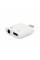 Перехідник KIN KY-178 Lighting(M) => Jack 3.5mm(F)+Lighting(F), White, Box