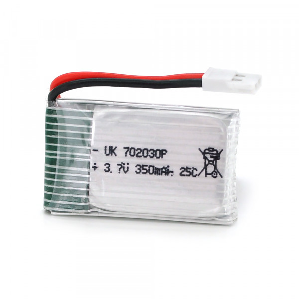 Акумулятор 7*20*30P 25C, 3.7V (350mAh), 2 контакти