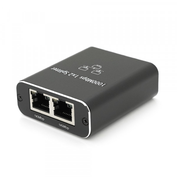 Активний RJ45 сплітер 1=>2 порту, підтримує 1000Mbps, with Type-C power supply