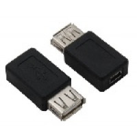 Переходник USB AF (мама) - mini USB (мама)