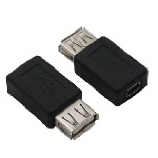 Переходник USB AF (мама) - mini USB (мама)