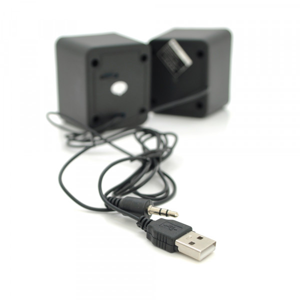 Колонки 2.0 Kisonli V310 для ПК і ноутбука, USB + 3.5mm, 2x0,5W, 20Hz- 20KHz, Black, BOX, Q100