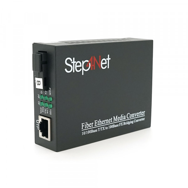 Медіаконвертер Step4Net MC-R-0,1-1SM-1310nm, 1550 WDM одноволоконний Full/Half duplex, SC 20km (0+70°C), + блок живлення 5V 1A Q50