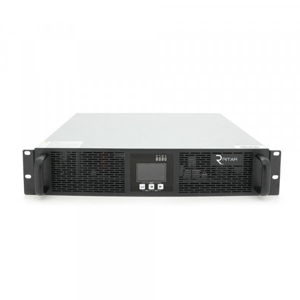 ИБП з правильною синусоїдою ONLINE Ritar RT-6KL-LCD, RACK 6000VA (5400Вт), 192В, Струм макс. 5A, під зовнішній АКБ, (482*420*87))