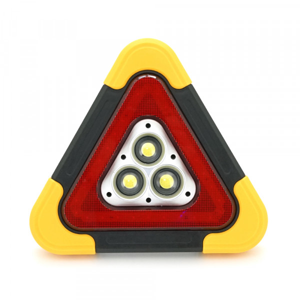 Знак аварійної зупинки Suitu ST-1101L-B. 42 LEDs та 3 COB. 5 режимів роботи. Живлення 3х AA батарей. Розмір 27×27×27 см. 490 г.
