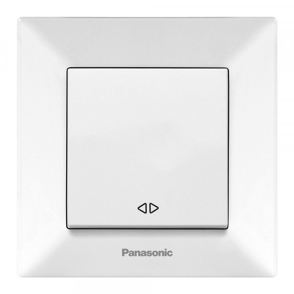 Вимикач Panasonic Arkedia Slim одноклавішний перехресний білий