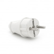 Вилка з заземленням, 16A 250V, A101, White, Q20