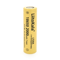 Акумулятор 18650 Li-Ion LiitoKala Lii-LT20A, 2000mah (1900-2000mah), 3.7V (2.75-4.2V), Yellow