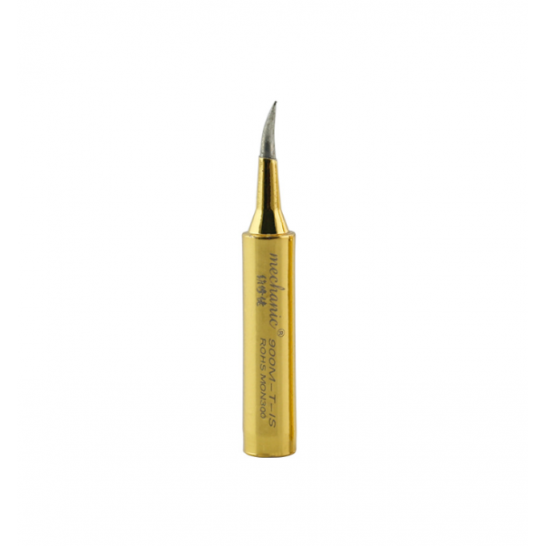 Жало для паяльника MECHANIC MCN 900M-T-IS 4*6,3mm, мідь, гальванічне покриття (gl), висока теплопровідність, швидке нагрівання, широкий MCN конус гнутий