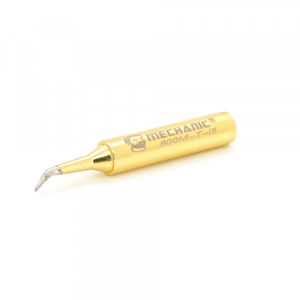 Жало для паяльника MECHANIC MCN 900M-T-IS 4*6,3mm, мідь, гальванічне покриття (gl), висока теплопровідність, швидке нагрівання, широкий MCN конус гнутий