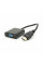 Конвертер HDMI (тато) на VGA (мама) 10cm, Black, 4K / 2K, Пакет Q250