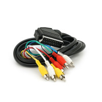 Кабель Merlion SCART (тато) -6RCA (тато), 1,5m, Q100