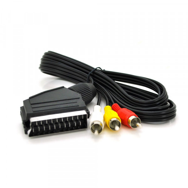 Кабель Merlion  SCART (тато) -3RCA (тато), 1,2m, Q200