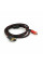 Кабель HDMI (тато)-VGA (тато) 1,5 м, 1 ферит, обплетення, круглий Black/RED, Пакет (працює тільки з конвертором), Q150