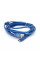 Кабель USB 2.0 (AM/Miсro 5 pin) 3м, прозорий синій, Пакет
