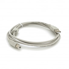 Кабель USB 2.0 AM/BM  1 ferite, пакет, довжина 1,8 м., білий