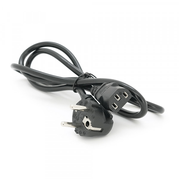 Кабель живлення Schuko PC-186 CEE7 / 7-C13, 1.2M, 0.75mm OEM (євровилка) Q25 / 300