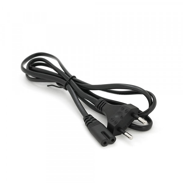 Кабель живлення 1.5m, 0.5mm, PC-184/2 CEE7 / 16-C7 2 pin (для побутової техніки), Black, OEM Q650