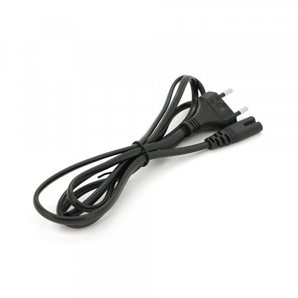 Кабель живлення 1.5m, 0.5mm, PC-184/2 CEE7 / 16-C7 2 pin (для побутової техніки), Black, OEM Q650