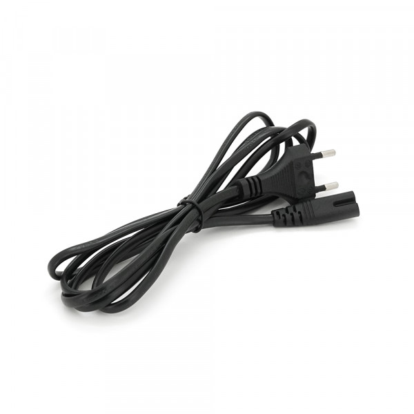 Кабель живлення 1.8m, 0.5mm, PC-184/2 CEE7 / 16-C7 2 pin (для побутової техніки), Black, OEM Q600