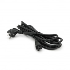 Кабель живлення Schuko PC-186 CEE7 / 17-IEC C5, 3.0M, 0.75mm, для ноутбука, OEM Q15 / 120