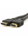 Кабель Merlion HDMI-HDMI HIGH SPEED 0.3m, v1.4, OD-7.5mm, круглий Black, конектор Black, (Пакет) Q250