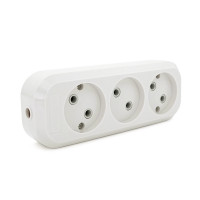 Блок розеток для подовжувача 250V MERLION MBR-3W, 3 гнізда без заземлення Q115