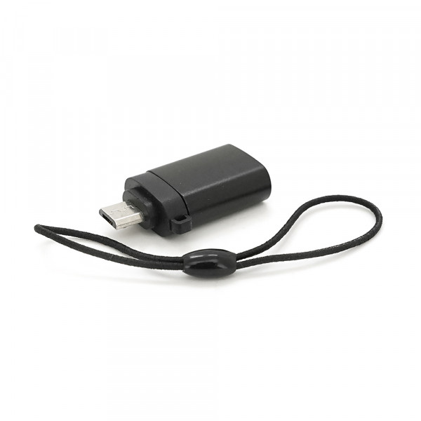 Перехідник VEGGIEG V-S123 USB3.0(AF) OTG => microUSB(M), Black, Пакет