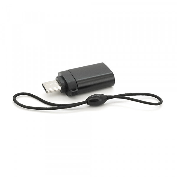 Перехідник VEGGIEG V-S101 USB3.0(AF) OTG => Type-C(M), Black, Пакет